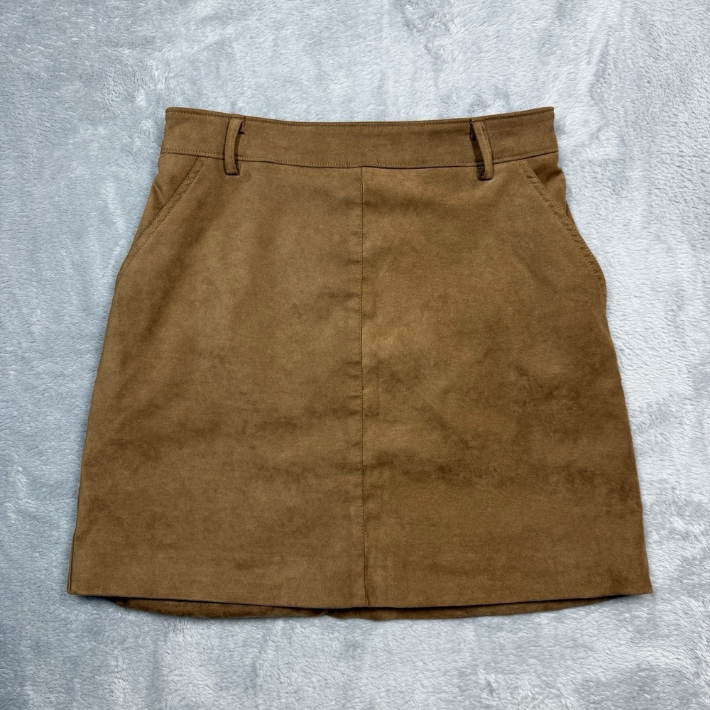 Hollister Ultra High Rise Faux Suede Skirt S Brown‎ Mini Southwest Western Boho